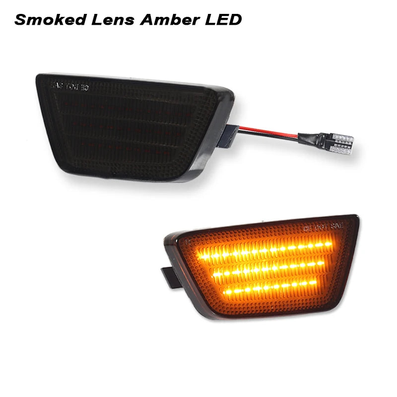 2Pcs Front White LED Strip Marker Light Parking Lamp For Chevrolet Cruze 2011 2012 2013 2014 2015 Smoked LED Side Marker Light