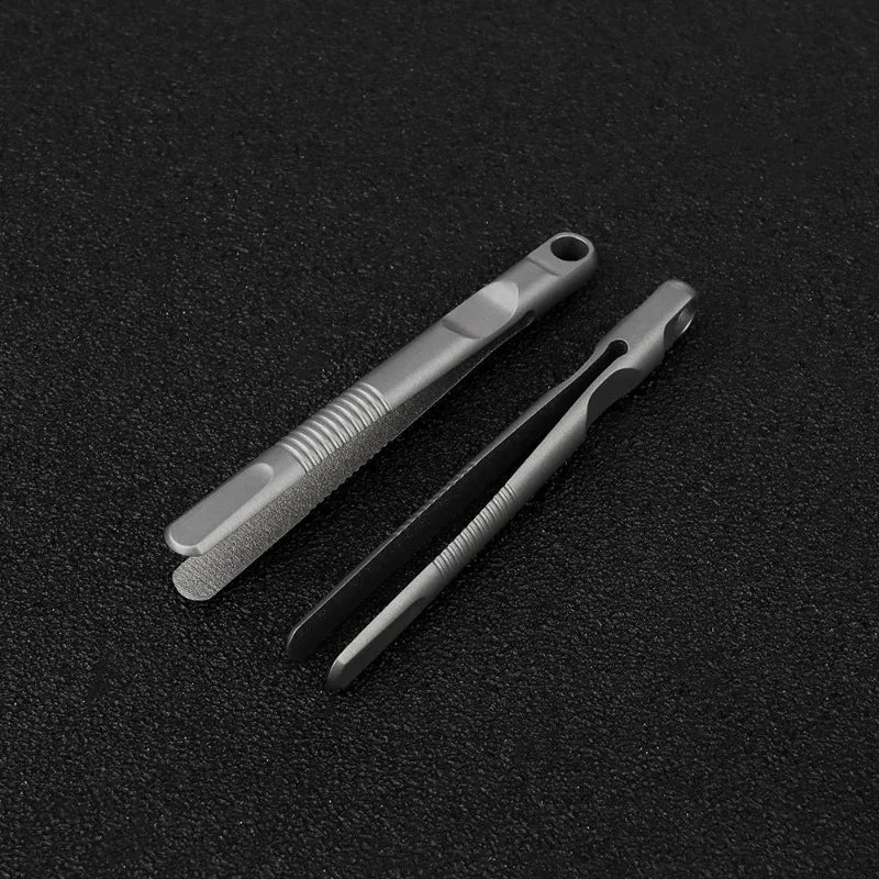 Mini TC4 Titanium Alloy Tweezers Portable Small Nipper EDC Outdoor Pocket Hand Tool