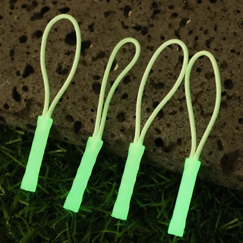 Glow in The Dark Zipper Pull Luminous Backpack Accessory for Camping Hiking Night Visibility Easy Install No Tools Waterproof