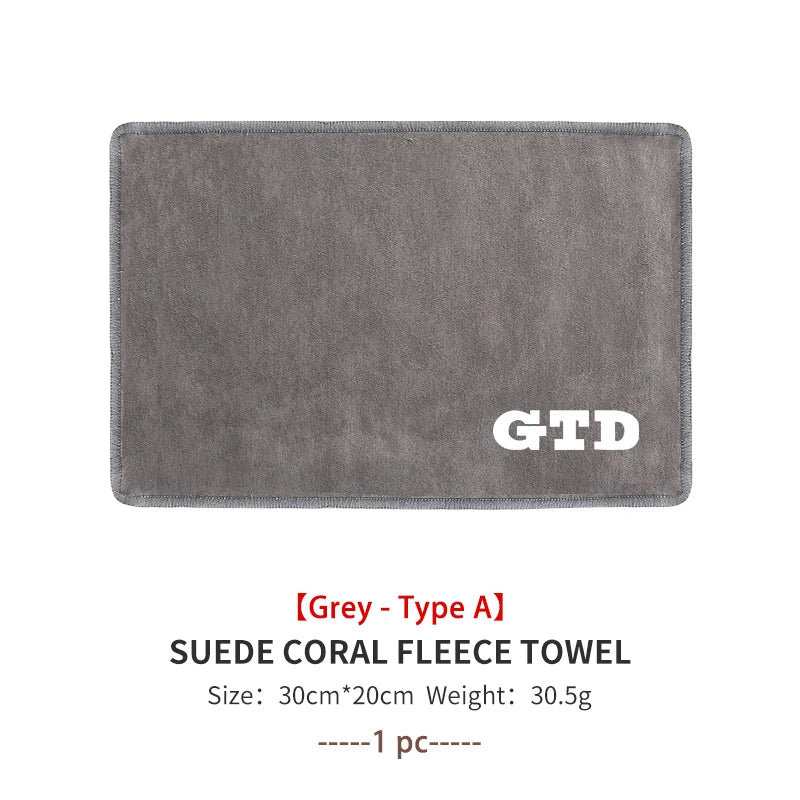 Car Wash Microfiber Towel Auto Emblem Cleaning Drying Rag Cloth For Volkswagen GTD VW Golf 4 5 6 7 7 MK4 MK5 MK6 MK7 MK8 Tiguan