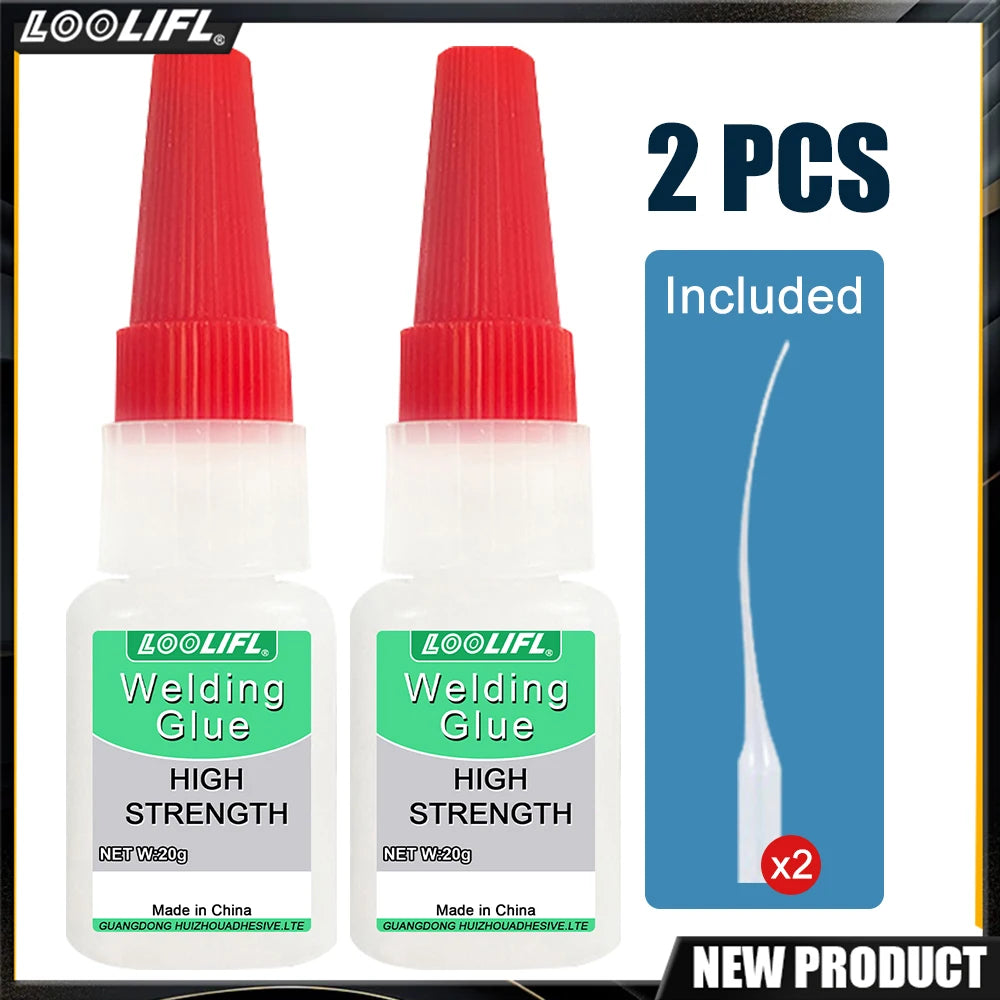 Oily Welding Adhesive, Super Glue, Metal Adhesive, Acrylic Adhesive, Home & Garden Repair Tool, For Iron Aluminum Copper Stainless Steel Wood Plastic Glass Leather Rubber, High Strength Fast Setting.