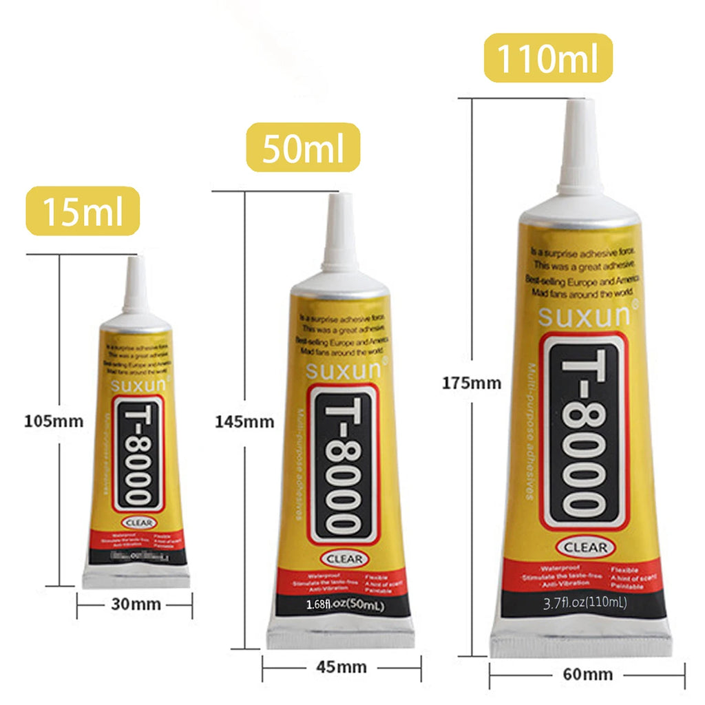 15/50/110Ml T-8000 Adhesive Epoxy Resin Repair Cell Phone Lcd Touch Screen Liquid Glue Jewelry Craft Transparent Adhesive Glue
