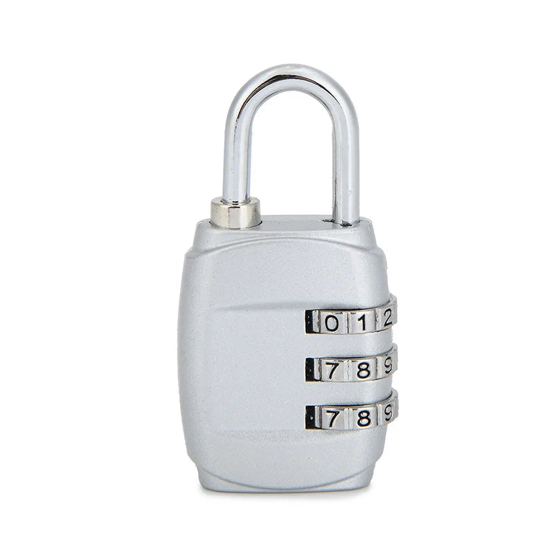 Mini Zinc Alloy 3-Digit Combination Padlock in Multi Colors, Security Password Lock for Luggage Suitcase Backpack Drawer Cabinet