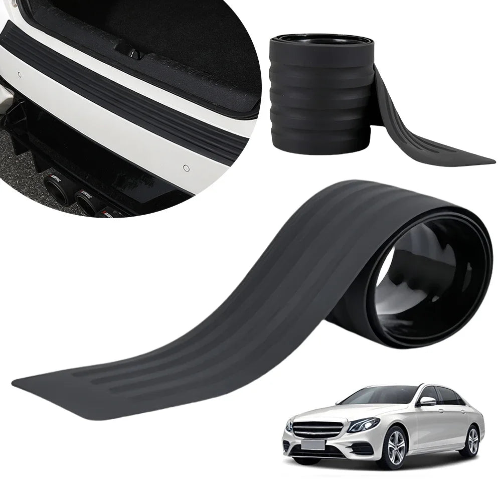 Universal Car Trunk Door Sill Plate Protector Anti-Scratch Rubber Rear Bumper Guard Anti-Collision Protector Strip