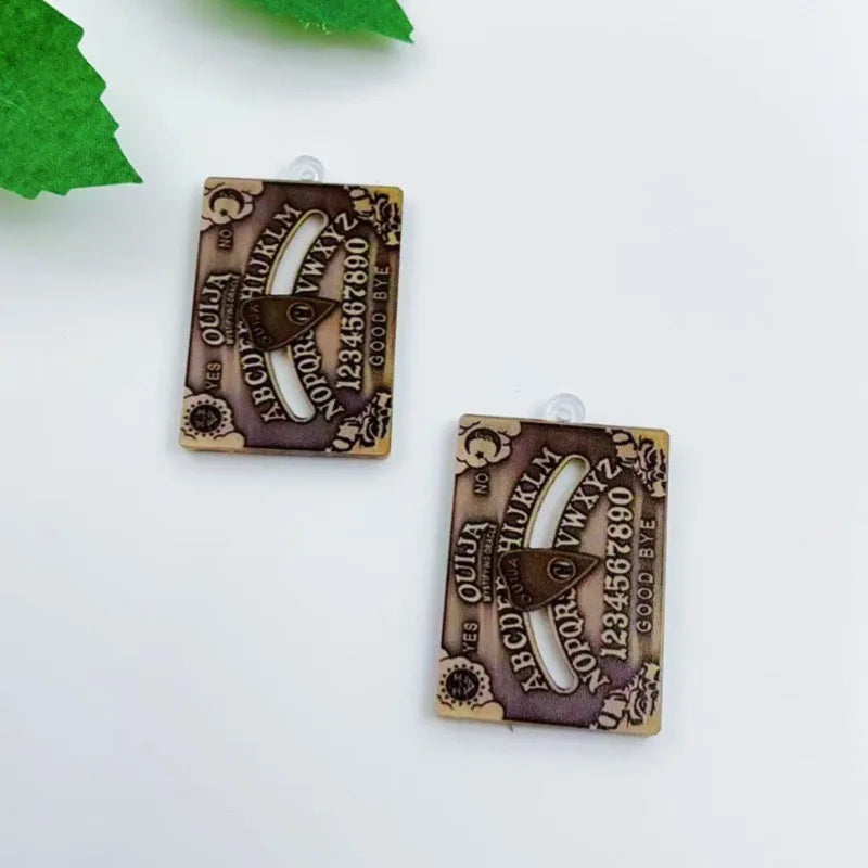 10pcs cartoon character acrylic earrings, keychains, jewelry pendants, DIY jewelry accessories, pendants