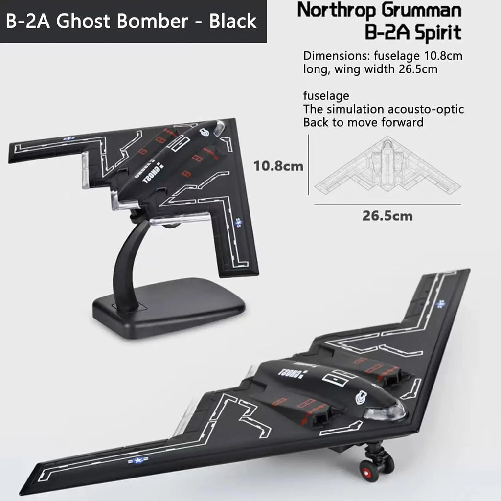 1/200 B-2A Metal Bomber Model Kits with Stand Stealth and Strategic Bomber Diecast Alloy Airplane Model Aircraft Collection