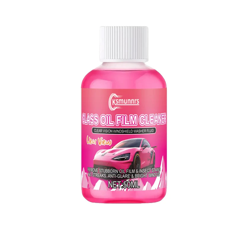 Car glass concentrated coating windshield washer fluid, a magic tool for cleaning and caring for car glass oil film
