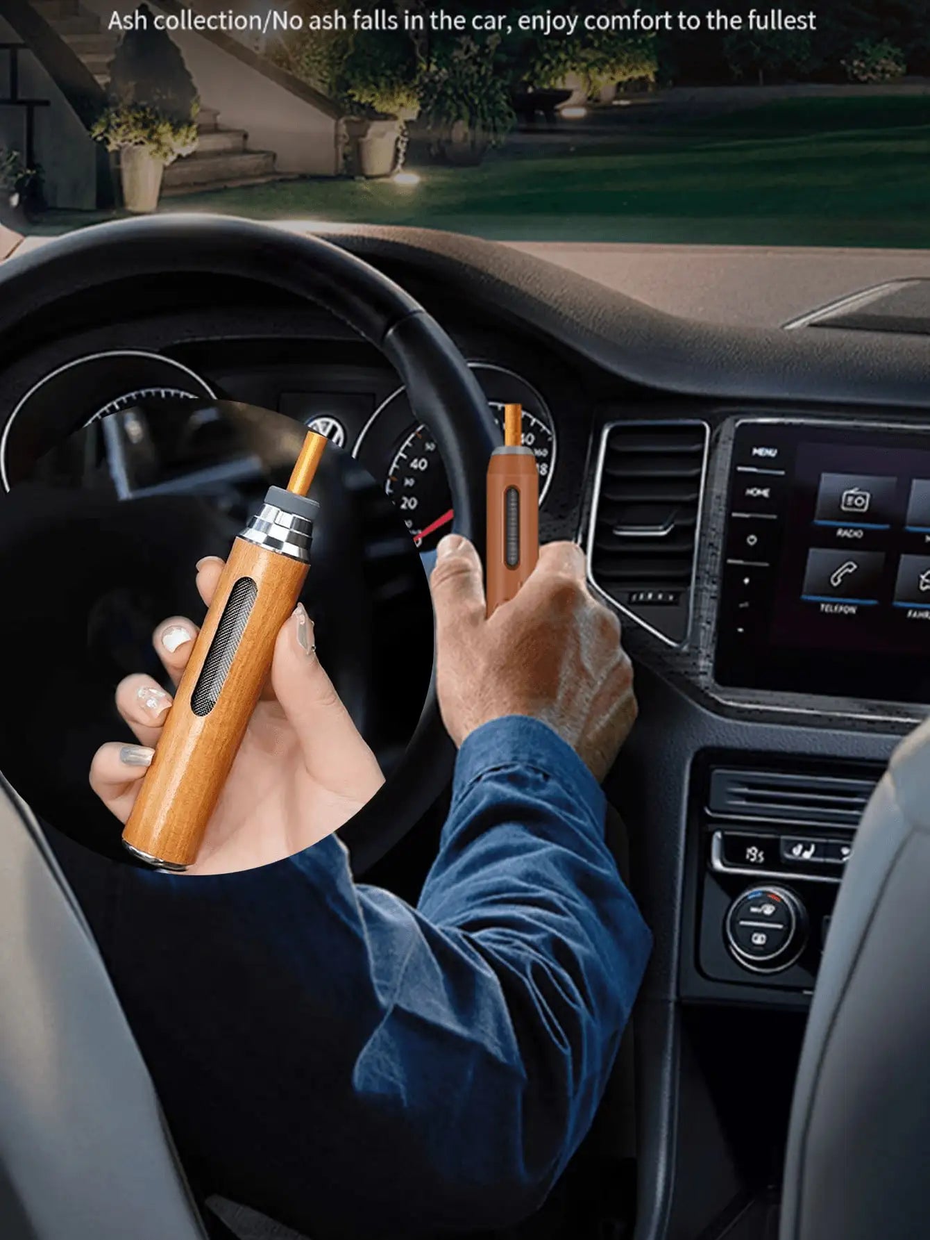 Portable Car Ashtray - Windproof Ashtray Holder, Leak-Proof Design, Keeps Car Clean & Tidy