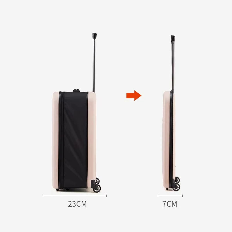 New Arrival Folding Trolley Bag 20 "24" Luggage Case for Business Travel Lightweight Foldable School Suitcase Fashion Trunk Gift