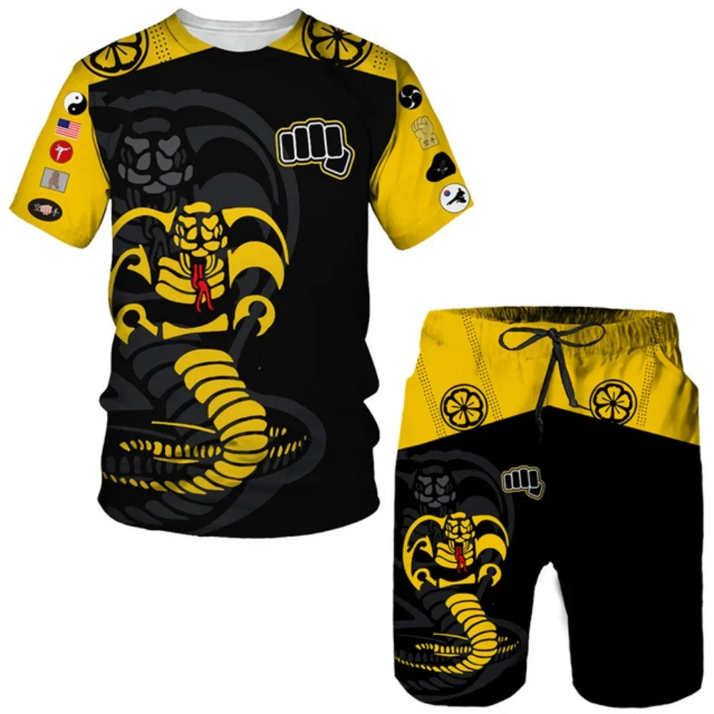 Cobra Kai Fun Unisex Tshirt 3D print T-shirt Set Summer Men Women Short Sleeve Top Oversized Harajuku Hip Hop Style Cosplay Tee
