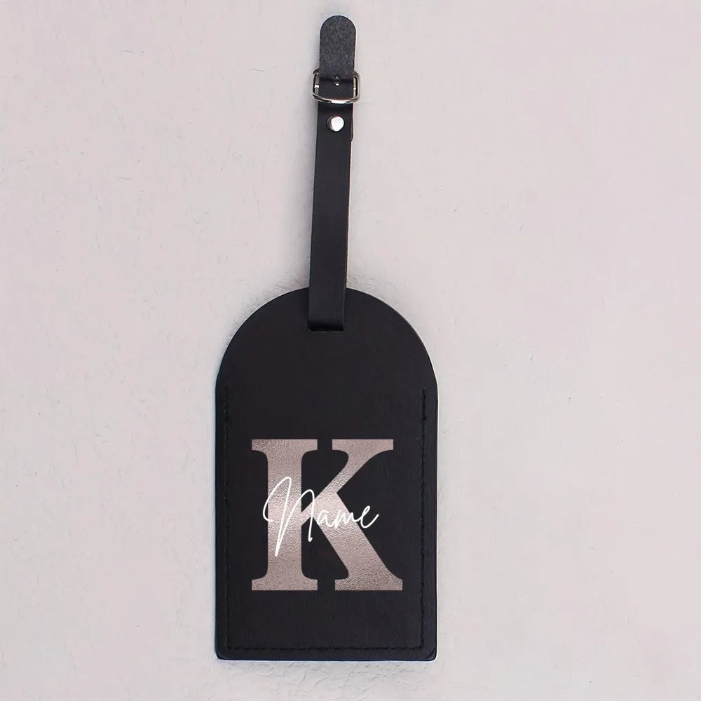 Personalised Monogram Luggage Tag PU Leather for Suitcase Baggage Handbag Tags Travel Bag Suitcase Label Tag Best Gift