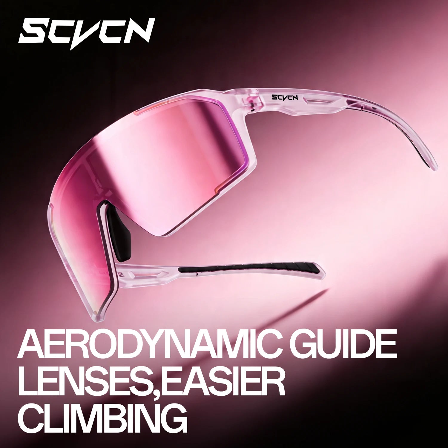 SCVCN HD Integrated Sports Sunglasses for Mountaineering Cycling Running Hiking Glasses UV400 Unisex Stylish Driving Sunglasses