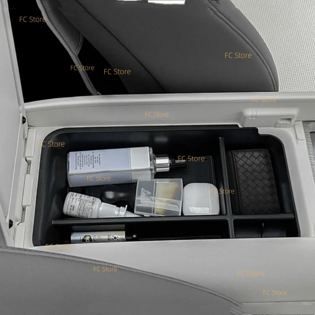 For IONIQ 9 2025 Center Console Organizer Box Armrest Box Car Interior Storage Box Anti-slip Silicone Mat Organizer Insert