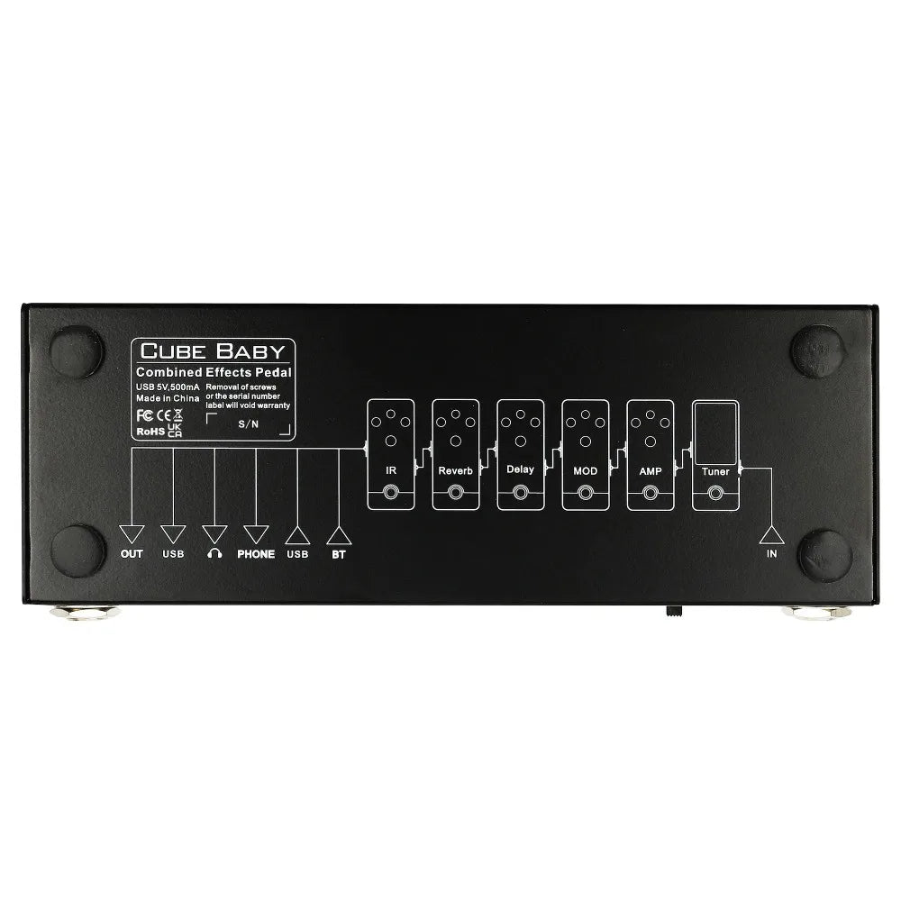 M-VAVE Cube Baby Guitar Multi-Effects Pedal Delay Chorus Reverb Effects for Electric Guitar 8 IR Cabinet Rechargeable Pedal