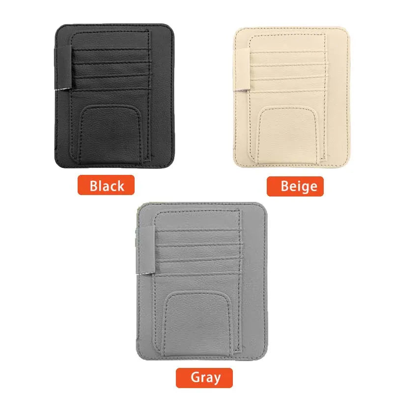 Car Sun Visor Glasses Holder Magnetic Eyeglasses Hanger Clip Luxury Leatherette Car Sunglasses Holder Mount Universal