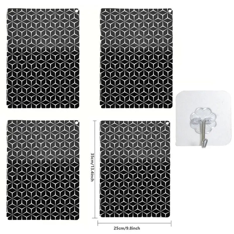 Induction Cooktop Protector Mat - Glass Fiber Silicone Pad Thermal Conductive And Oil Resistant Pad Electric Stove Burner