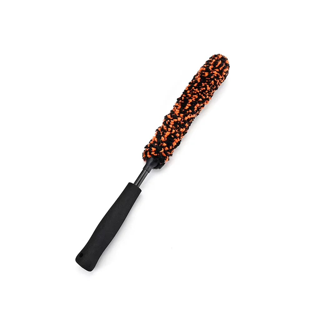 Car Wheel Cleaning Brush, Microfiber Bendable Wheel Detailing Brush,Soft No-Scratch Car Wheel Rim Cleaner Brush for All Wheel