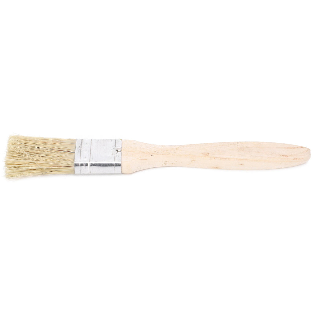 20Pcs Flat Paint Brush Set 25mm Artificial Fur Wooden Handle Multi Purpose Brushes for Painting Cleaning Wood Handle Brushes