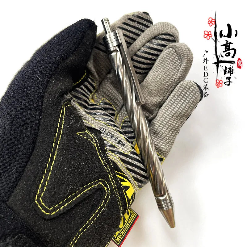 Zirconium Titanium Damascus Click Pen Tactical Pen EDC Portable Signing Premium Business Pen Stationery
