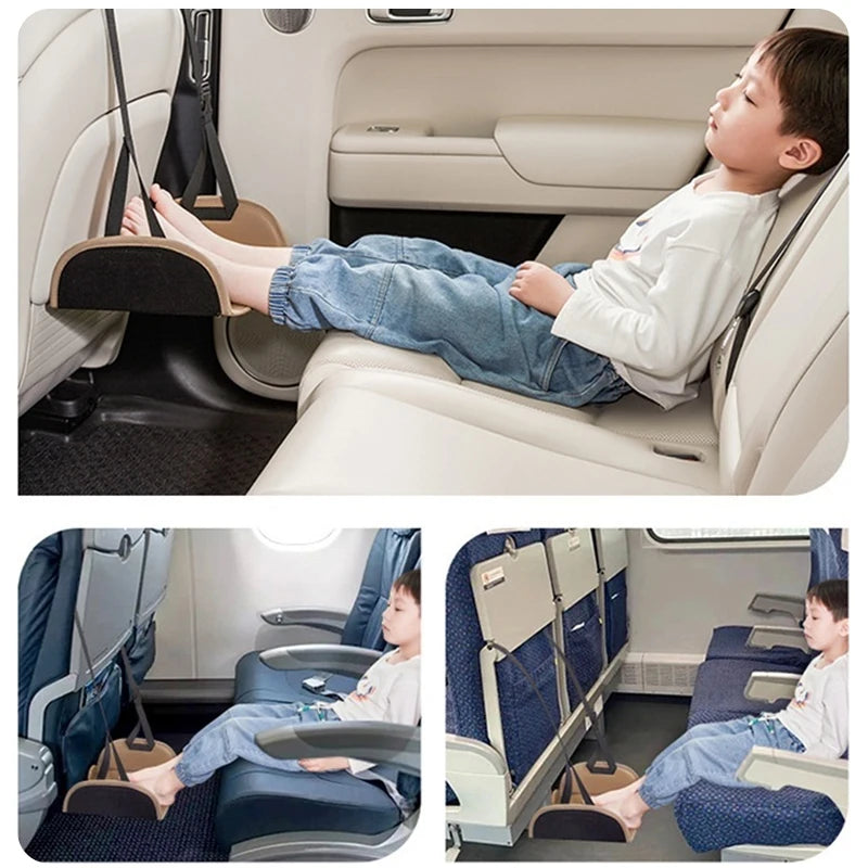 Car Travel Rest Foot Pad Portable Foot Hammock Long Flight Essentials Office Footrests Hanging Adjustable Car Interior Supplies