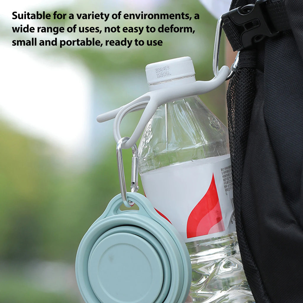 Portable 3in1 Carabiner Durable Silicone Hook For Camping Cycling Travel Wild Survival Fishing Outdoor Backpack Hooks 1/2/5pcs