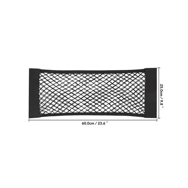1pc Universal Car Storage Bag Double Mesh Trunk Storage Net, Car Built-in Storage Bag, Car Fixed Net