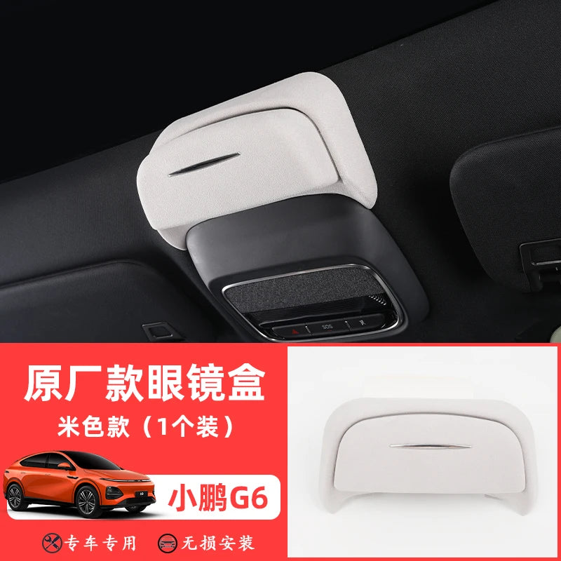 Car Glasses Box For Xpeng G6 2023 2024 2025 Premium Suede Glasses Case Storage Box Sunglasses Holder Car Accessory