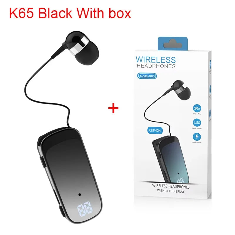 K65 PK K55 F920 Pro Lavalier Business Bluetooth 5.2 Headphone 20H Music LED Digital Display Noice Cancelling Wireless Earphones