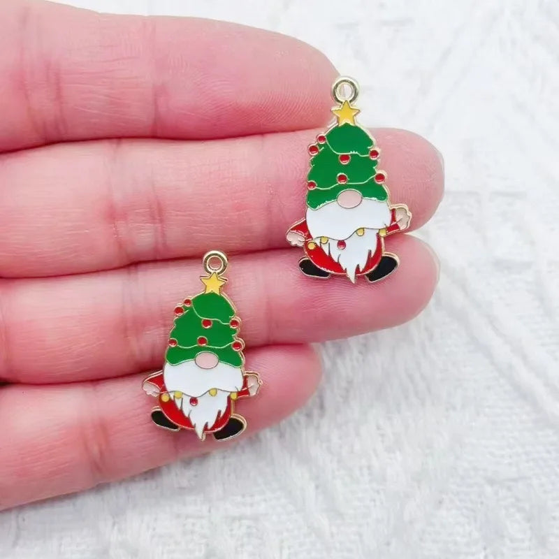 10pcs Cartoon Little Dwarf Drop Oil Alloy Pendant DIY Jewelry Accessories Pack Packaging Decorative Hanging Accessories