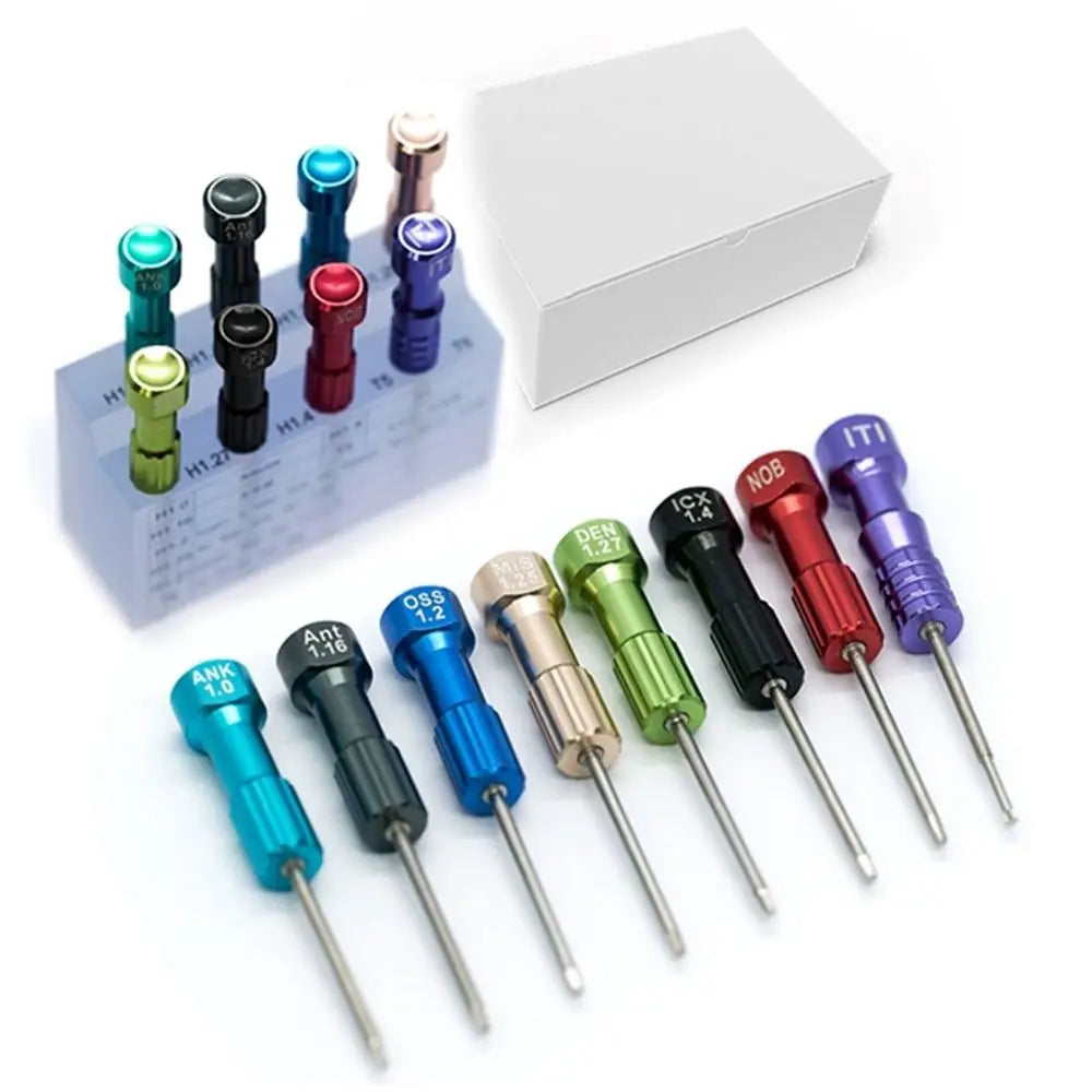 Durable 6.2cm Technician Screwdriver Multiple Color DIY Micro Screwdriver Stainless Steel Implant Tool Kit Dental Laboratory