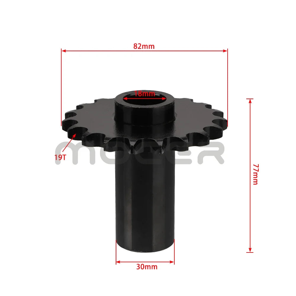 428-19T Front Sprocket for GY6 150cc Engine-Fits ATV/Dirt Bike/Go Kart/Quad 19 Tooth Long Chain Sprocket Motorcycle Replacement
