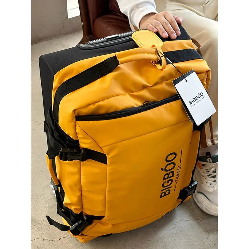 28inch Color-Block Ultra-Lightweight Large Capacity Luggage Trolley Bag 24inch Multi-Functional Oxford Cloth Bag 20inch Carry-On