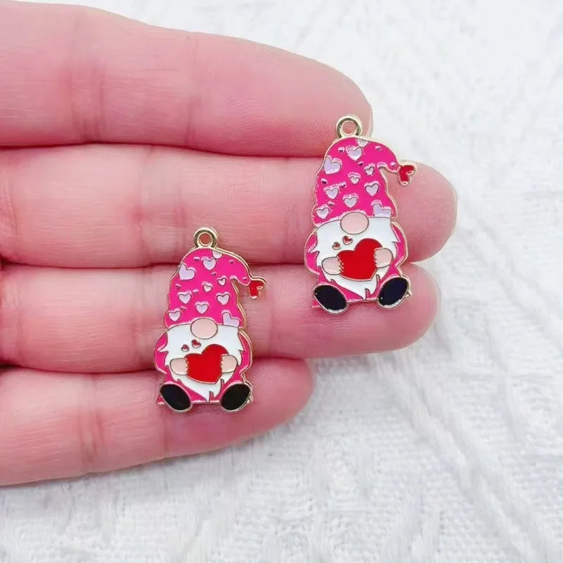 10pcs Cartoon Little Dwarf Drop Oil Alloy Pendant DIY Jewelry Accessories Pack Packaging Decorative Hanging Accessories