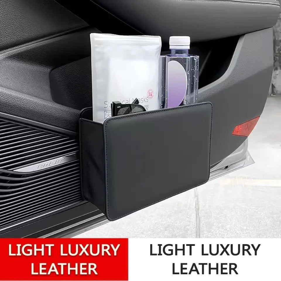 Car Trash Can Car Door Storage Box Foldable Seat Back Hanging Storage Bag Storage Box Car Interior Products