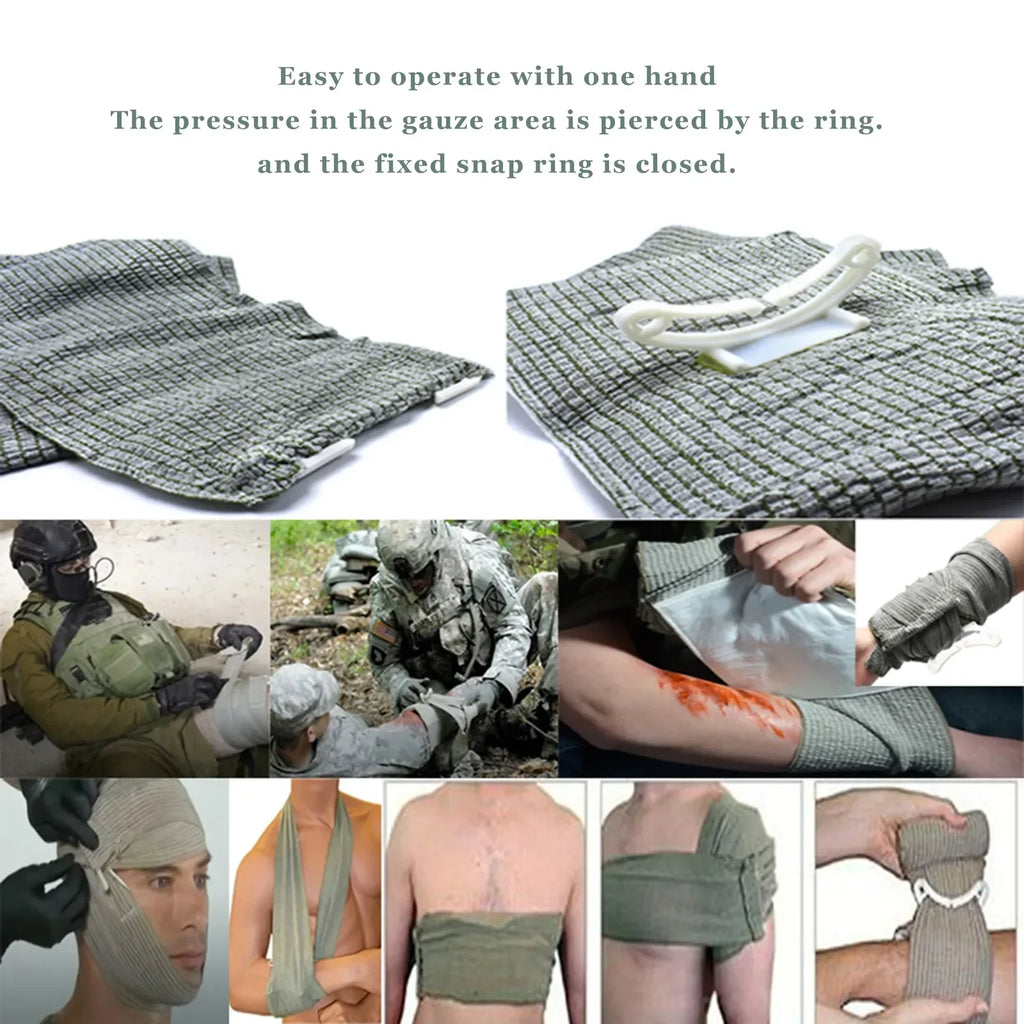 Israeli Bandage 4/6in Wound Dressing Emergency Israel Bandage Combat Compression Tactical First Aid IFAK Trauma Military Medical