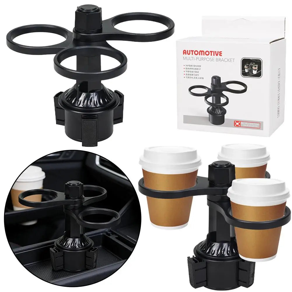 360° Rotating Car Cup Holder Expander Adjustable For Car Interior Water Cup Coffee Beverage Bottle Rack Support  Accessories
