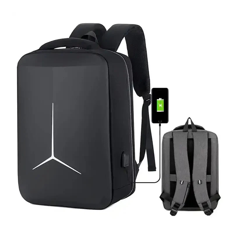 Men Hard Shell EVA Laptop Backpack Waterproof USB Anti Theft Smart Travel Motorcycle Business Daypack