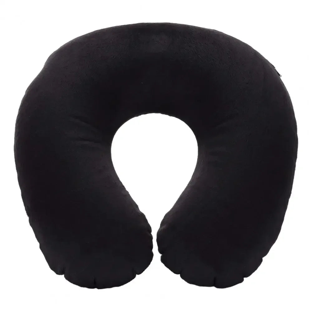 U-shaped Neck Pillow Inflatable Memory Foam for Fatigue Relief Ideal Travel Flight Headrest Comfortable Sleep Support Cushion