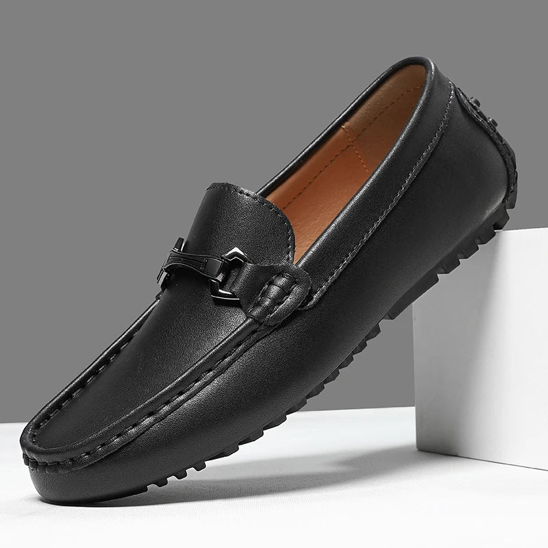 Genuine Leather Men Casual Shoes Luxury Brand Mens Loafers Moccasins Breathable Slip on Italian Driving Shoes Chaussure Homme