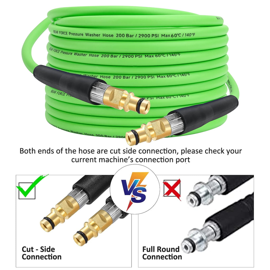 Soft & Flexible Pressure Washer Water Hose 1/4" * 10M/ 200Bar, Kink Resistant Extension Hose, Fit for Kar-cher K2-K7 Click Type