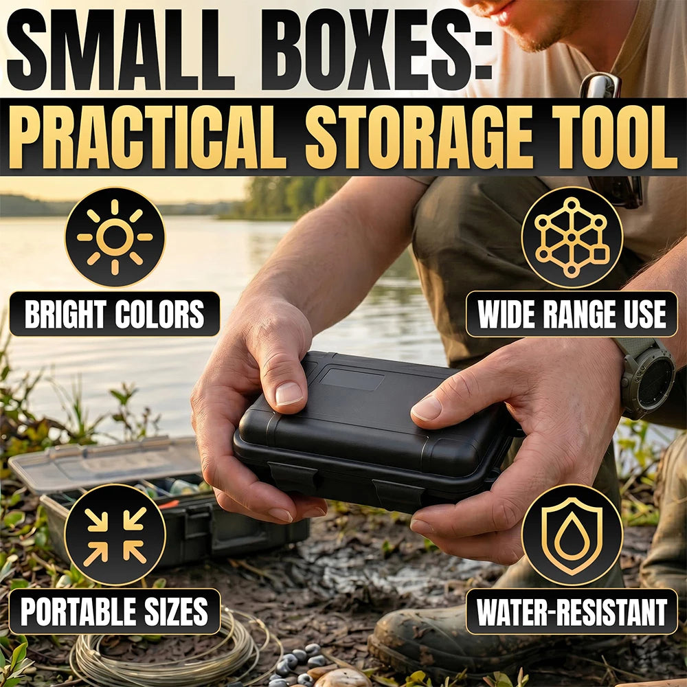 15x10x5CM Compact Hard Shell Case with Foam Padding Portable EDC Utility Box for Tactical Gear, Outdoor Gadgets & Fishing Tackle