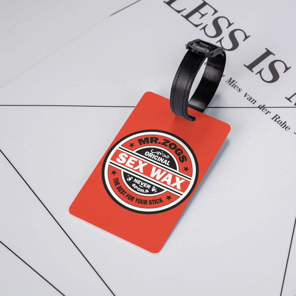Custom Mr Zogs Sex Wax Luggage Tag With Name Card Surfing Surf Gift Privacy Cover ID Label for Travel Bag Suitcase