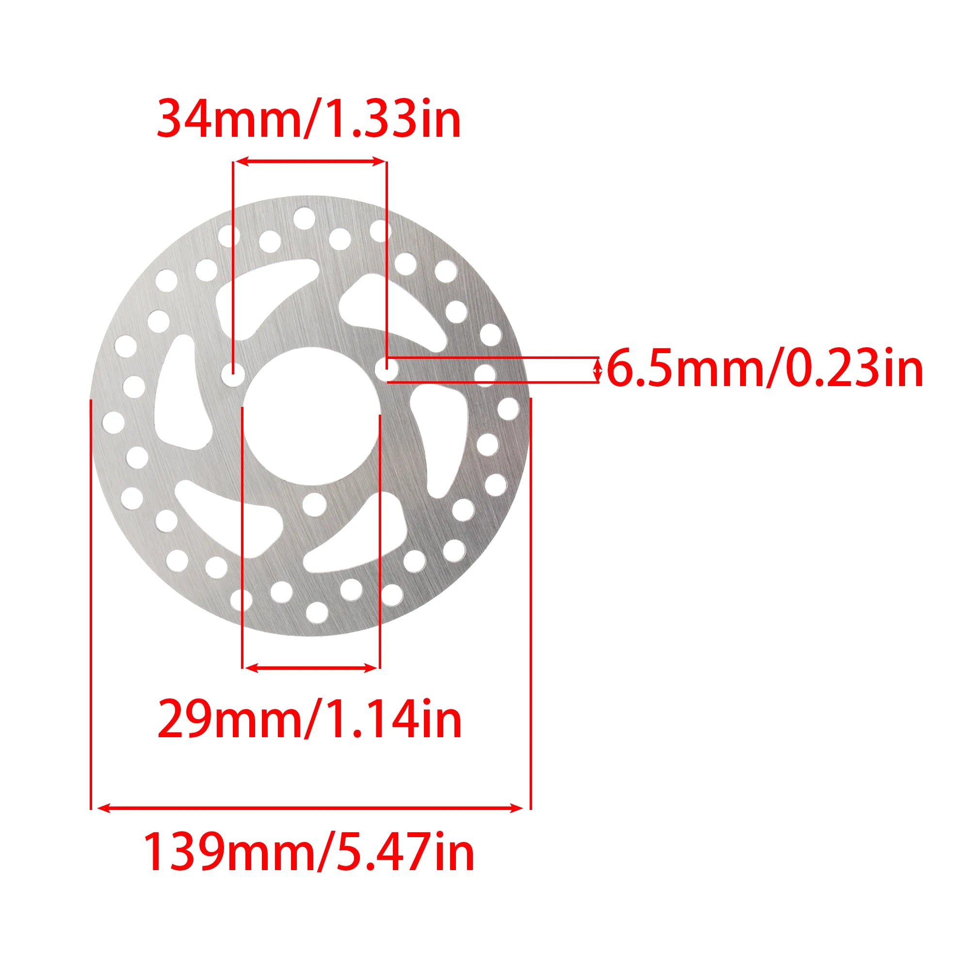 Electric Scooter Motorcycle 120mm 140mm 3 Hole Brake Disc  Stainless Steel CNC Accessories For 47cc 49cc 50cc 2T ATV Mini Moto