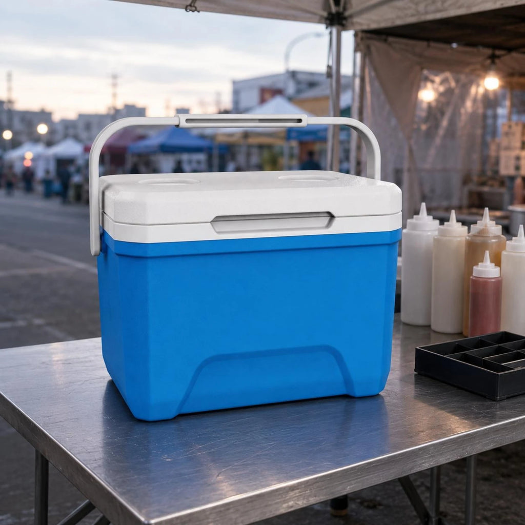 Insulated Cooler Box Rigid Portable Cooler Box Insulated Ice Chest Two-Tone Outdoor Gear Food Grade for Camping