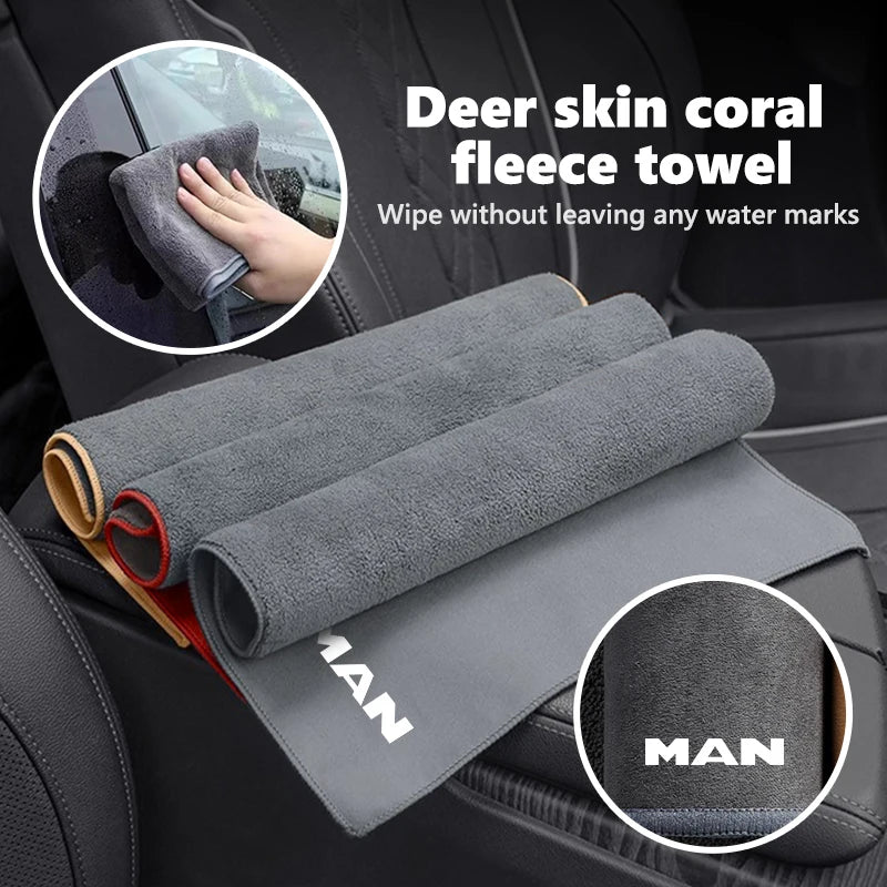 For Man Car Logo Cleaning Cloth Absorbent Dry Cloth Auto Wash Accessories eTGX TGX TGM TGA TGS eTGS TGE