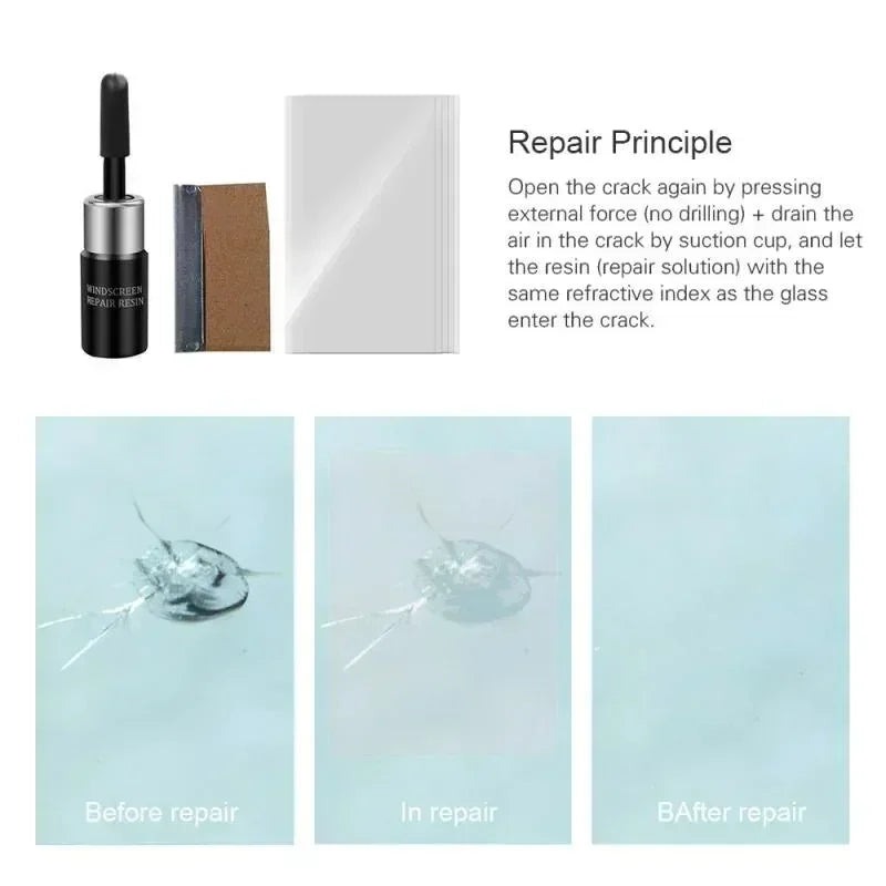 Car Cracked Glass Repair Tool Kit Auto Windshield Nano Repair Fluid Car DIY Window Tools Glass Scratch Repair Tool