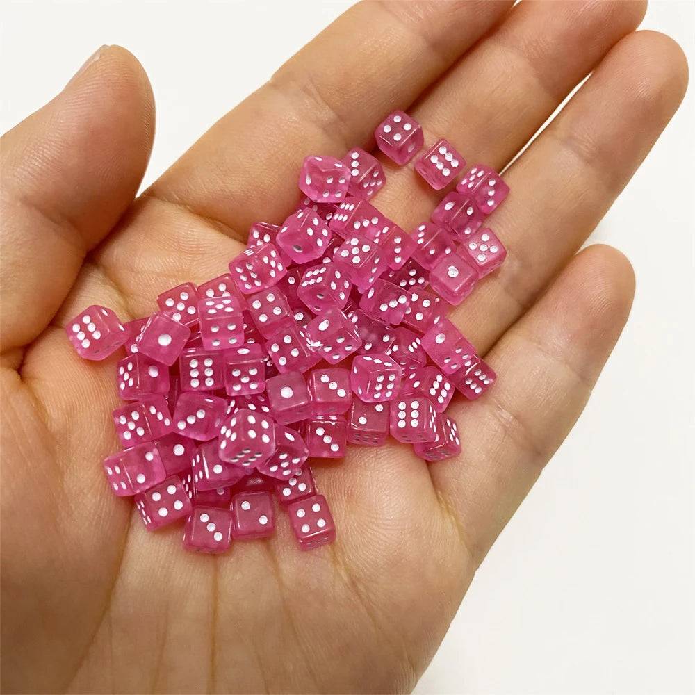 1000Pcs Super Mini 5MM D6 Point Dice With Square Angle For Board Games Trumpet Stereo Model Stationery Dice