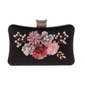 Floral Cute Women Evening Bags Dress Rhinestones Gift Clutch Bags With Shoulder Handbags For Wedding Dinner Prom Purse