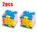 2pcs Kids Puzzle Educational Toys Transparent 3D Walking Bead Three-dimensional Maze Pinball Pressure Relief Mini Round Maze Toy