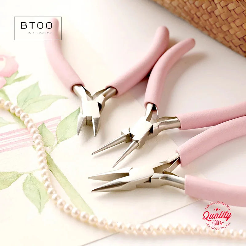 Jewelery Pliers Set, 4pcs Mini Pliers Set Kit Cutter Handwork Jewelry Tool for Jewelry Making Supplies Nose Pliers Craft Pliers